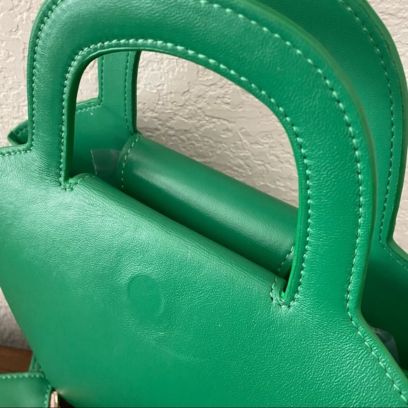 Racing Green Mini DOLL Top Handle Basket Crossbody Bag Satchel w/ Coin Pouch B5 - Picture 10 of 10